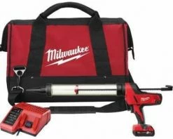 Milwaukee C18 PCG/600A-201B Li-Ion Pistolet à Colle / Mastic Avec Porte-cartouche - 18V
