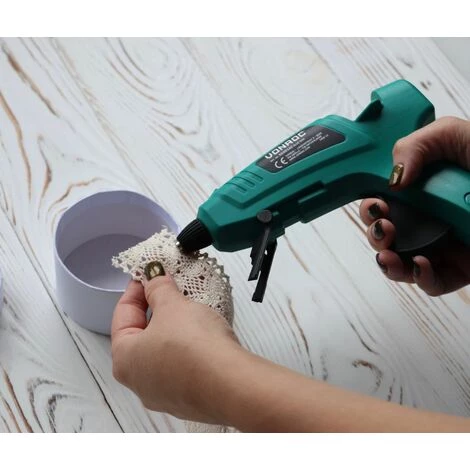 VONROC Pistolet à Colle ⌀ 11,2mm - 70W – Anti-gouttes Et 8 Bâtons De Colle Inclus 2 VONROC Pistolet à Colle ⌀ 11,2mm - 70W – Anti-gouttes Et 8 Bâtons De Colle Inclus – Image 2