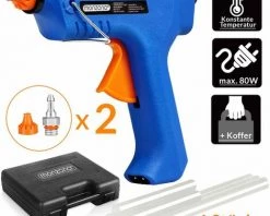 DEUBA Set Pistolet à Colle Chaude Sans Fil Avec Station De Recharge Et Coffret Système