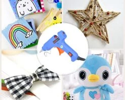 ASUPERMALL 20W Hot Melt Pistolet A Colle Colle Chaude Machine Multifonctionnelle Industrielle Menage Bricolage Pistolet A Colle Avec Interrupteur Bouton Bleu Hj005 -Pistolet à colle Soldes 20277221 5