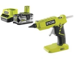 Pack RYOBI Pistolet à Colle 18V OnePlus R18GLU-0 - 1 Batterie 5.0Ah - 1 Chargeur Rapide 2.0Ah RC18120-150