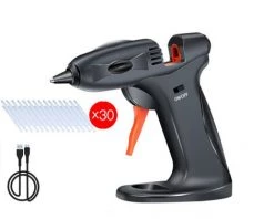 Triomphe Pistolet à Colle électrique Thermofusible Pistolet à Colle Chaude Rechargeable USB + 30 Bâtons De Colle
