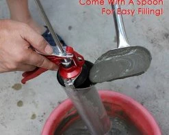 BEARSU Pistolet à Joints En Acier Inoxydable Pour Pointes De Calfeutrage - Outil Pour Briques Et Carrelages - Outil De Bricolage -Pistolet à colle Soldes 29667830 5