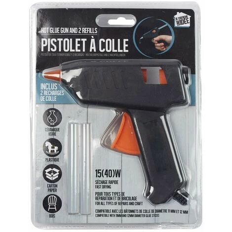 THE HOME DECO FACTORY Pistolet à Colle Chaude 40W - Noir 4 THE HOME DECO FACTORY Pistolet à Colle Chaude 40W - Noir – Image 4