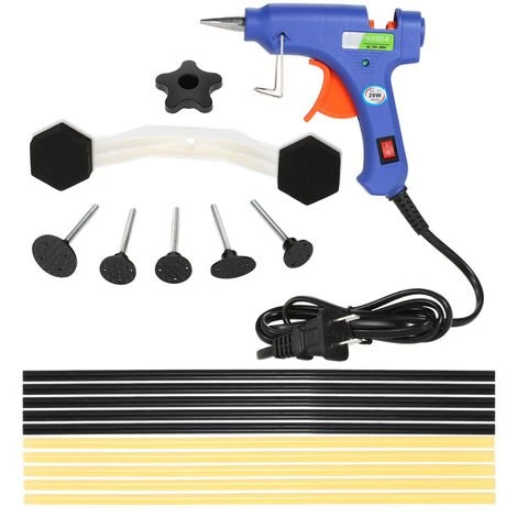 HAPPYSHOPPING Outil De Reparation De Dent De Voiture (pont En Plastique + Baton De Colle Thermofusible + Pistolet A Colle Thermofusible + Stylo De Nivellement) 1 HAPPYSHOPPING Outil De Reparation De Dent De Voiture (pont En Plastique + Baton De Colle Thermofusible + Pistolet A Colle Thermofusible + Stylo De Nivellement)
