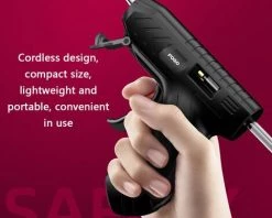 ASUPERMALL Colle Professionnelle Sans Fil Thermofusibles Machine Usb Rechargeable De Bricolage Reparation Kits D'Outils Avec Baton De Colle, Avec 10 Pieces Baton De Colle -Pistolet à colle Soldes 34048682 4