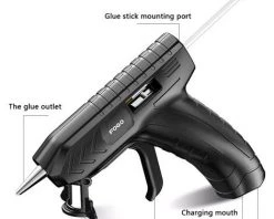 ASUPERMALL Colle Professionnelle Sans Fil Thermofusibles Machine Usb Rechargeable De Bricolage Reparation Kits D'Outils Avec Baton De Colle, Avec 10 Pieces Baton De Colle -Pistolet à colle Soldes 34048682 5