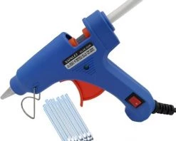 ABCRITAL Mini Pistolet À Colle Thermofusible 20W Avec 15 Bâtons De Colle De 7 Mm Pour Les Petits Projets De Bricolage, Décoration De La Maison, Réparation De Bosses De Voiture