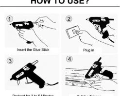ABCRITAL Mini Pistolet À Colle Thermofusible 20W Avec 15 Bâtons De Colle De 7 Mm Pour Les Petits Projets De Bricolage, Décoration De La Maison, Réparation De Bosses De Voiture -Pistolet à colle Soldes 35362273 4