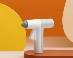 Pistolet A Colle Chaude Hoto Kit De Pistolet A Colle Thermofusible Sans Fil Mini Stand-Up Avec 10 Batons De Colle / Batterie 2000Mah / Couvercle Anti-Chaud Amovible, Blanc -Pistolet à colle Soldes 35550582 4