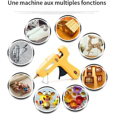 COOFIX Pistolet à Colle Thermofusible 20W25W30W Pistolet à Colle Thermofusible 7mm Spécial Pistolet à Colle Thermofusible 2 COOFIX Pistolet à Colle Thermofusible 20W25W30W Pistolet à Colle Thermofusible 7mm Spécial Pistolet à Colle Thermofusible – Image 2