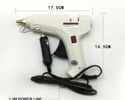 HAPPYSHOPPING Pistolet A Colle Thermofusible Universel Pour Voiture 40W 12V 47in Long Cable Avec Prise Allume-cigare Blanc, Modele: Blanc 41 -Pistolet à colle Soldes 36106089 2