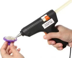 HAPPYSHOPPING Outil De Reparation De Bosses Sans Peinture Pour Pistolet A Colle Thermofusible 110-240V 40W + Batons De Colle 10pcs EU, Modele: 44 -Pistolet à colle Soldes 36145828 5