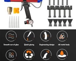 ASUPERMALL Pistolet A Colle En Verre Pneumatique Reglable Outil De Pistolet En Caoutchouc A Air 310 Ml Applicateur De Mastic A Colle Dure Outil De Pistolet A Calfeutrer -Pistolet à colle Soldes 36479419 3