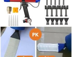 ASUPERMALL Pistolet A Colle En Verre Pneumatique Reglable Outil De Pistolet En Caoutchouc A Air 310 Ml Applicateur De Mastic A Colle Dure Outil De Pistolet A Calfeutrer -Pistolet à colle Soldes 36479419 4