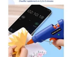 SUNFLOWER Mini Pistolet à Colle Chaude, Pistolet Colle Chauffrage Rapide Et Sûr Pour Petits Bateaux Projets & Package Bricolage Et Réparations Rapides Dans Maison & Bureau【20 Watts, Bleu】 7 SUNFLOWER Mini Pistolet à Colle Chaude, Pistolet Colle Chauffrage Rapide Et Sûr Pour Petits Bateaux Projets & Package Bricolage Et Réparations Rapides Dans Maison & Bureau【20 Watts, Bleu】 -Pistolet à colle Soldes 36842072 3