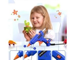 SUNFLOWER Mini Pistolet à Colle Chaude, Pistolet Colle Chauffrage Rapide Et Sûr Pour Petits Bateaux Projets & Package Bricolage Et Réparations Rapides Dans Maison & Bureau【20 Watts, Bleu】 8 SUNFLOWER Mini Pistolet à Colle Chaude, Pistolet Colle Chauffrage Rapide Et Sûr Pour Petits Bateaux Projets & Package Bricolage Et Réparations Rapides Dans Maison & Bureau【20 Watts, Bleu】 -Pistolet à colle Soldes 36842072 4