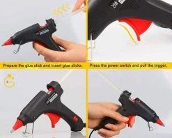 SUNFLOWER Pistolet à Colle Chaude 20W,ensemble De Pistolet à Colle Version Mise à Jour & Package Bricolage Et Réparations Rapides Dans Maison & Bureau -Pistolet à colle Soldes 36842359 3