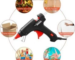 SUNFLOWER Pistolet à Colle Chaude 20W,ensemble De Pistolet à Colle Version Mise à Jour & Package Bricolage Et Réparations Rapides Dans Maison & Bureau -Pistolet à colle Soldes 36842359 5