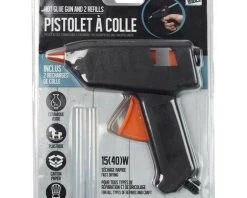Paris Prix - Pistolet à Colle Chaude "2 Recharges" 16cm Noir -Pistolet à colle Soldes 36891300 5