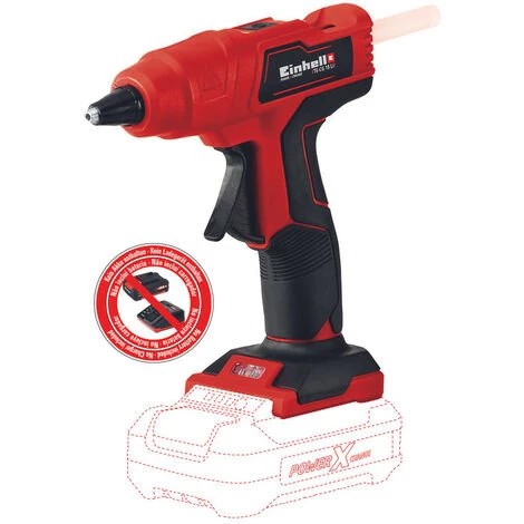 Einhell Pistolet à Colle Sans Fil TE-CG 18 Li - Solo Power X-Change (18V, Prêt à L’emploi En 120 Secondes, Avec 5 Bâtons De Colle 12mm + Embout Plat) Livré Sans Batterie Ni Chargeur 1 Einhell Pistolet à Colle Sans Fil TE-CG 18 Li - Solo Power X-Change (18V, Prêt à L’emploi En 120 Secondes, Avec 5 Bâtons De Colle 12mm + Embout Plat) Livré Sans Batterie Ni Chargeur