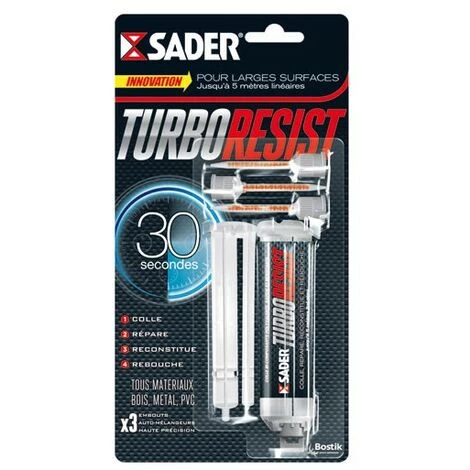 BOSTIK (SADER) COLLE REPARATION TURBO RESIST BI COMP. (Vendu Par 1) 1 BOSTIK (SADER) COLLE REPARATION TURBO RESIST BI COMP. (Vendu Par 1)