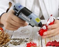 WORKPRO Pistolet à Colle Chaude Sans Fil 3,6V Avec Batterie 2600mAh Et 20 Bâtons De Colle, Pistolet à Colle Electrique-Arrêt Automatique, Chauffage Rapide De 100S Pour Bricolage, Art Et Réparation -Pistolet à colle Soldes 37819990 5