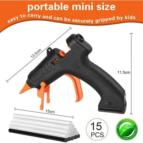 TANABATA Pistolet à Colle Chaude, 15pcs Bâtons Chauffrage Rapide Et Sûr Pistolet à Colle 15W, Avec USB Câble, Anti écoulement Pour Réparation, Artisanat, DIY, Maison, Bricolage, Bureau 2 TANABATA Pistolet à Colle Chaude, 15pcs Bâtons Chauffrage Rapide Et Sûr Pistolet à Colle 15W, Avec USB Câble, Anti écoulement Pour Réparation, Artisanat, DIY, Maison, Bricolage, Bureau – Image 2