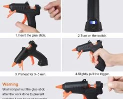 TANABATA Pistolet à Colle Chaude, 15pcs Bâtons Chauffrage Rapide Et Sûr Pistolet à Colle 15W, Avec USB Câble, Anti écoulement Pour Réparation, Artisanat, DIY, Maison, Bricolage, Bureau 8 TANABATA Pistolet à Colle Chaude, 15pcs Bâtons Chauffrage Rapide Et Sûr Pistolet à Colle 15W, Avec USB Câble, Anti écoulement Pour Réparation, Artisanat, DIY, Maison, Bricolage, Bureau -Pistolet à colle Soldes 42084465 4