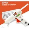 MERKMAK Pistolet A Colle Chaude 200W Temperature Reglable 100¡æ A 220¡æ Anti Ecoulement Avec 20pcs Batons De Colle 11x190mm