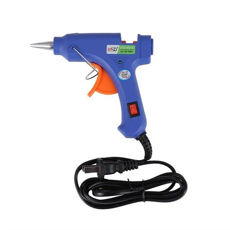Pistolet à Colle Chaude 20W, Y Compris Un Sac à Outils, Anti écoulement Pour Réparation, Artisanat, DIY, Maison, Bricolage, Bureau- Bleu(Macaron) 2 Pistolet à Colle Chaude 20W, Y Compris Un Sac à Outils, Anti écoulement Pour Réparation, Artisanat, DIY, Maison, Bricolage, Bureau- Bleu(Macaron) – Image 2