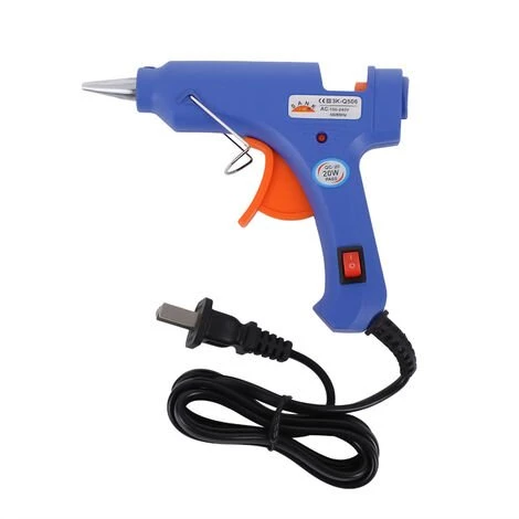 Pistolet à Colle Chaude 20W, Y Compris Un Sac à Outils, Anti écoulement Pour Réparation, Artisanat, DIY, Maison, Bricolage, Bureau- Bleu(Macaron) 3 Pistolet à Colle Chaude 20W, Y Compris Un Sac à Outils, Anti écoulement Pour Réparation, Artisanat, DIY, Maison, Bricolage, Bureau- Bleu(Macaron) – Image 3