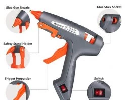 CADEAU Pistolet à Colle Chaude 100W Pistolet à Colle Our D'artisanat De Bricolage Réparation De Bureaux Bois -Pistolet à colle Soldes 48782906 3