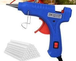 BEARSU 20W Pistolet à Colle Chaude Avec 50pcs Bâtons, Chauffrage Rapide Et Sûr Pistolet à Colle, Anti écoulement, Pour Réparation,Artisanat,DIY,Maison,Bricolage