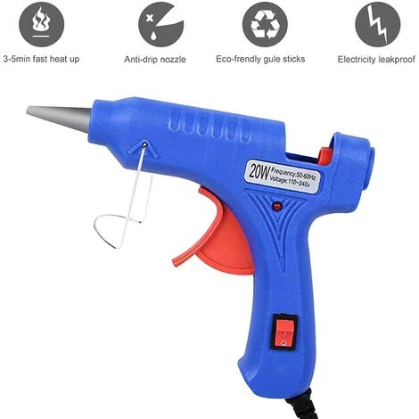 BEARSU 20W Pistolet à Colle Chaude Avec 50pcs Bâtons, Chauffrage Rapide Et Sûr Pistolet à Colle, Anti écoulement, Pour Réparation,Artisanat,DIY,Maison,Bricolage 3 BEARSU 20W Pistolet à Colle Chaude Avec 50pcs Bâtons, Chauffrage Rapide Et Sûr Pistolet à Colle, Anti écoulement, Pour Réparation,Artisanat,DIY,Maison,Bricolage – Image 3