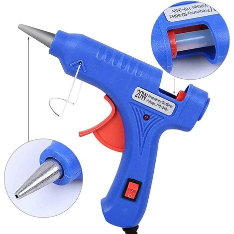 BEARSU 20W Pistolet à Colle Chaude Avec 50pcs Bâtons, Chauffrage Rapide Et Sûr Pistolet à Colle, Anti écoulement, Pour Réparation,Artisanat,DIY,Maison,Bricolage 4 BEARSU 20W Pistolet à Colle Chaude Avec 50pcs Bâtons, Chauffrage Rapide Et Sûr Pistolet à Colle, Anti écoulement, Pour Réparation,Artisanat,DIY,Maison,Bricolage – Image 4