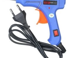SUPERSELLER Pistolet à Colle Pistolet à Colle Thermofusible 20W Machine à Colle Thermofusible Multifonctionnel Industriel Ménage Pistolet à Colle Bricolage Avec Bouton De Commutation Bleu HJ005, Bleu - Bleu