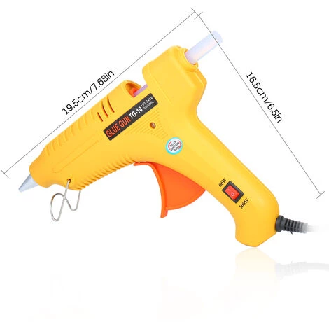 SUPERSELLER Pistolet à Colle Pistolet à Colle Thermofusible 60 W/100 W Puissance Réglable Machine à Colle Thermofusible Multifonctionnel Industriel Ménage Bricolage Pistolet à Colle Jaune GT-10, Jaune - Jaune 3 SUPERSELLER Pistolet à Colle Pistolet à Colle Thermofusible 60 W/100 W Puissance Réglable Machine à Colle Thermofusible Multifonctionnel Industriel Ménage Bricolage Pistolet à Colle Jaune GT-10, Jaune - Jaune – Image 3