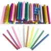 ALMI Bâton De Colle Chaude, 100 Pièces 7mm X 100mm Adhésif Transparent Bâtonnets De Colle à Paillettes, Colle Thermofusible Couleur Paillette Pour Pistolet à Colle Chaude Décoration Créative Bricolages