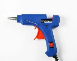ZHUOXUAN Mini Pistolet à Colle Chaude 1 Bâtons, Pistolet Colle Chauffrage Rapide Et Sûr Pour Petits Bateaux Projets & Package Bricolage Et Réparations Rapides Dans Maison & Bureau【20 Watts, Bleu】