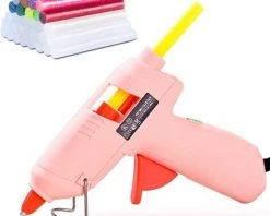 BENOBBY KIDS Mini Pistolet à Colle Chaude Pour Enfants Avec 20 Bâtons De Colle - Kit De Pistolet à Colle Haute Température Pour Bricolage, Artisanat Et Réparation Rapide à La Maison - Rose - 20 W