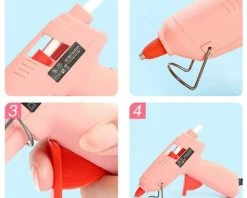 BENOBBY KIDS Mini Pistolet à Colle Chaude Pour Enfants Avec 20 Bâtons De Colle - Kit De Pistolet à Colle Haute Température Pour Bricolage, Artisanat Et Réparation Rapide à La Maison - Rose - 20 W -Pistolet à colle Soldes 53282788 5