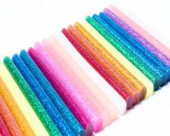 ASUPERMALL 25 PCS Bâton De Colle Chaude 7Mm Bricolage Manuel Transparent Couleur Flash Or Oignon Couleur Magique Bande Thermofusible Lumineuse Pour Coller La Réparation De Remplissage, Multicolore -Pistolet à colle Soldes 53335089 3