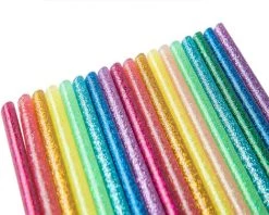 ASUPERMALL 25 PCS Bâton De Colle Chaude 7Mm Bricolage Manuel Transparent Couleur Flash Or Oignon Couleur Magique Bande Thermofusible Lumineuse Pour Coller La Réparation De Remplissage, Multicolore -Pistolet à colle Soldes 53335089 5