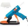 KARTOKNER Pistolet à Colle Chaude 150W Pistolet à Colle Avec 35pcs Bâtons (150mm) Chauffrage Rapide Avec 5 Températures Réglables, Une Base Rangement,Artisanat, DIY, Maison, Bricolage, Bureau-Bleu