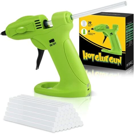 KARTOKNER 30W Pistolet à Colle Chaude Sans Fil - Mini Pistolet à Colle Rechargeable Par USB Batterie 2600mAh Avec 30 Bâtons De Colle De 7mm Et 6 étuis En Silicone Pour Bricolage Scolaire Réparation Rapide 1 KARTOKNER 30W Pistolet à Colle Chaude Sans Fil - Mini Pistolet à Colle Rechargeable Par USB Batterie 2600mAh Avec 30 Bâtons De Colle De 7mm Et 6 étuis En Silicone Pour Bricolage Scolaire Réparation Rapide