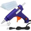 Pistolet à Colle Chaude,Kartokner Colle Pour Mini Pistolet Avec 40 Bâtons De Colle Flexible Haute Température Pour Les Petits Projets De Bricolage,Artisanat,Maison,Bureau-Bleu
