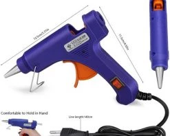 Pistolet à Colle Chaude,Kartokner Colle Pour Mini Pistolet Avec 40 Bâtons De Colle Flexible Haute Température Pour Les Petits Projets De Bricolage,Artisanat,Maison,Bureau-Bleu -Pistolet à colle Soldes 53551102 3