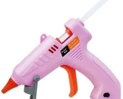 KARTOKNER Pistolet à Colle Chaude Sans Fil, Mini Pistolet à Colle Chaude USB Rechargeable électrique Outil De Pistolet à Colle Thermofusible Pour Artisanat De Bricolage, Réparations Rapides, Maison, école Rose