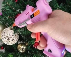 KARTOKNER Pistolet à Colle Chaude Sans Fil, Mini Pistolet à Colle Chaude USB Rechargeable électrique Outil De Pistolet à Colle Thermofusible Pour Artisanat De Bricolage, Réparations Rapides, Maison, école Rose -Pistolet à colle Soldes 53555014 3